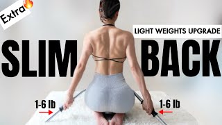 10-Min Slim Back Fat, Bra Bulge & Improve Posture HIIT | Light Weights Upgrade 1–6 lb (0.5–3 kg)