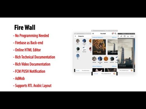 Fire Wall | Android Wallpaper App Source Code with Firebase Back-end