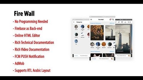 Fire Wall | Android Wallpaper App Source Code with Firebase Back-end