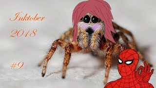 Drawing a spider woman (inktober 2018 #9: spider)