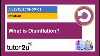 Explaining the difference between Disinflation and Deflation