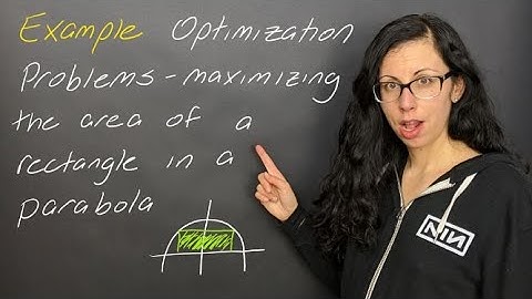 Examples: Optimization Problem With Maximizing the Area of a Rectangle in a Parabola