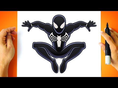 Como DESENHAR o HOMEM-ARANHA - Como DIBUJAR a SPIDERMAN [ Symbiote Suit ] ( Marvel's Spider-Man 2 )