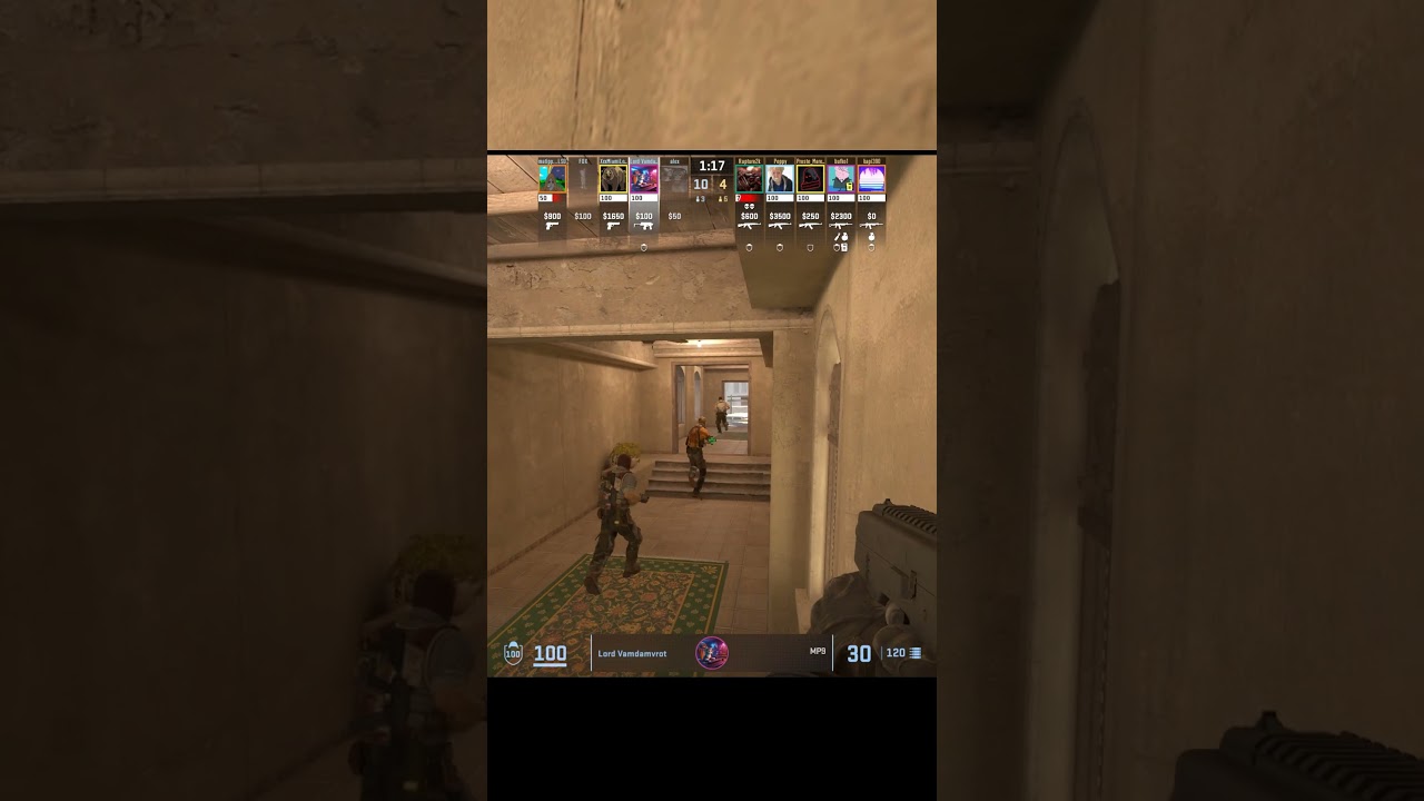 sneaky B defense on Мirage. Подлая защита Б базы на Мираже 