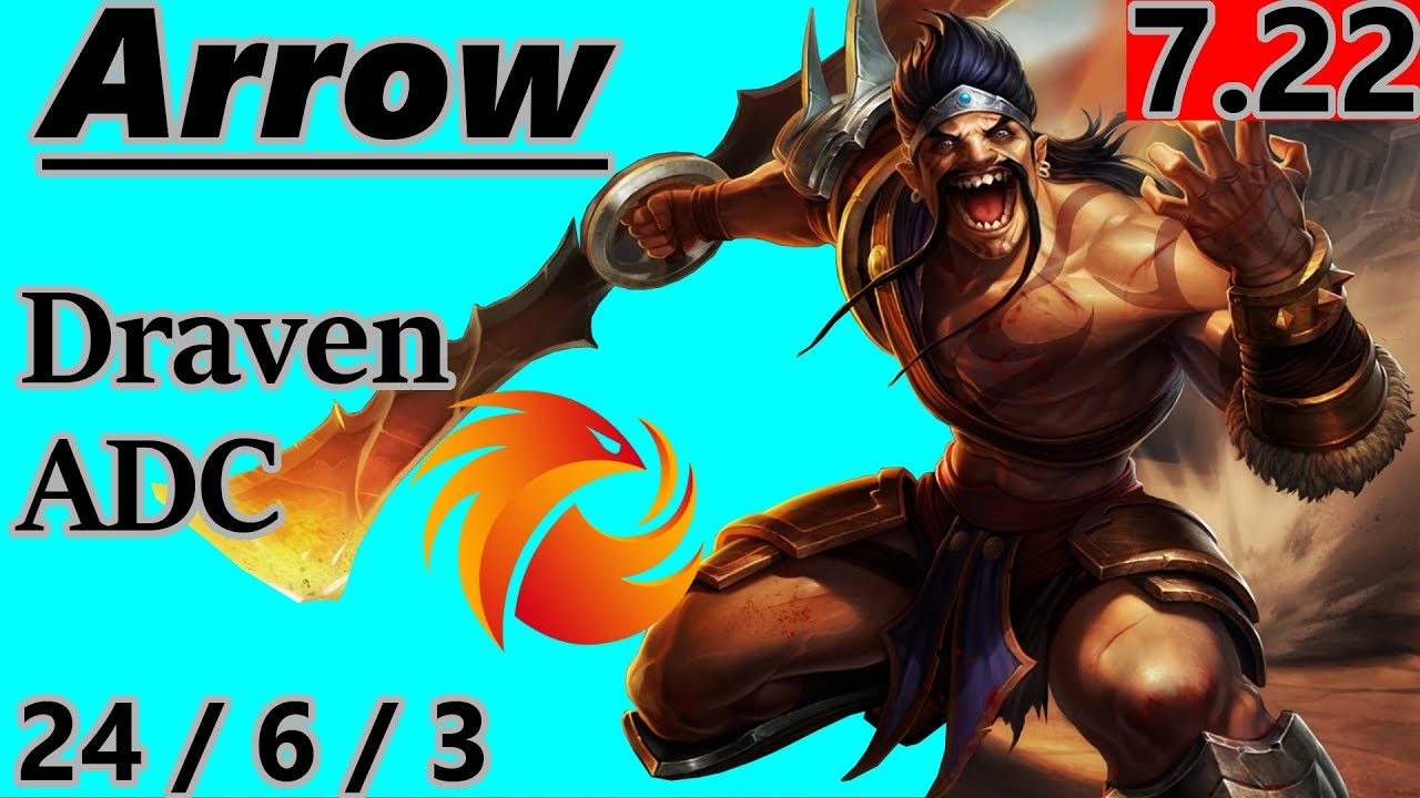 P1 Arrow as Draven ADC - S7 Patch 7.22 - Korean Challenger - Full Gameplay