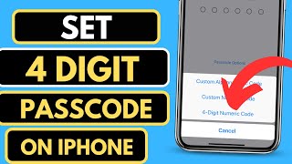 How to set 4 digit Passcode on iPhone || Use 4 digit iphone passcode || iOS 17