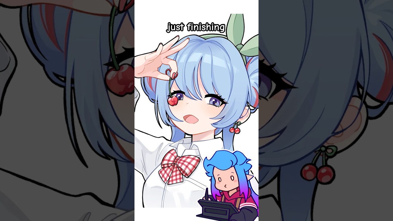 Draw Cherry Pop #HatsuneMiku with me! 🍒 #DECO27 #Shorts