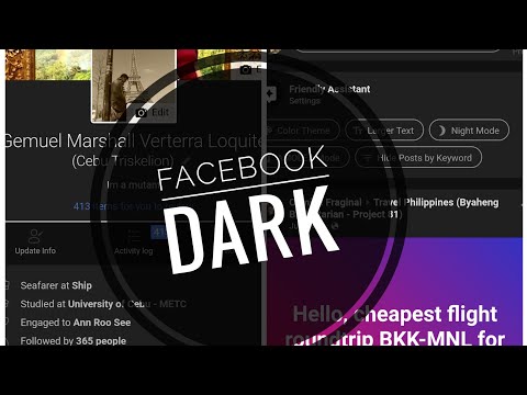 DARK MODE/BLACK BACKGROUND FACEBOOK 방법 (빠른 영어)