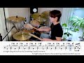 Jung kookstanding next to you drum coverdrum sheetscoretutoriallesson