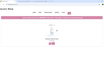 Project Akhir Semester Mata Kuliah Pemrograman Web | Web E-Commerce Tema Skincare