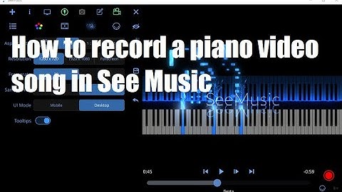 See Music how to record a piano song video