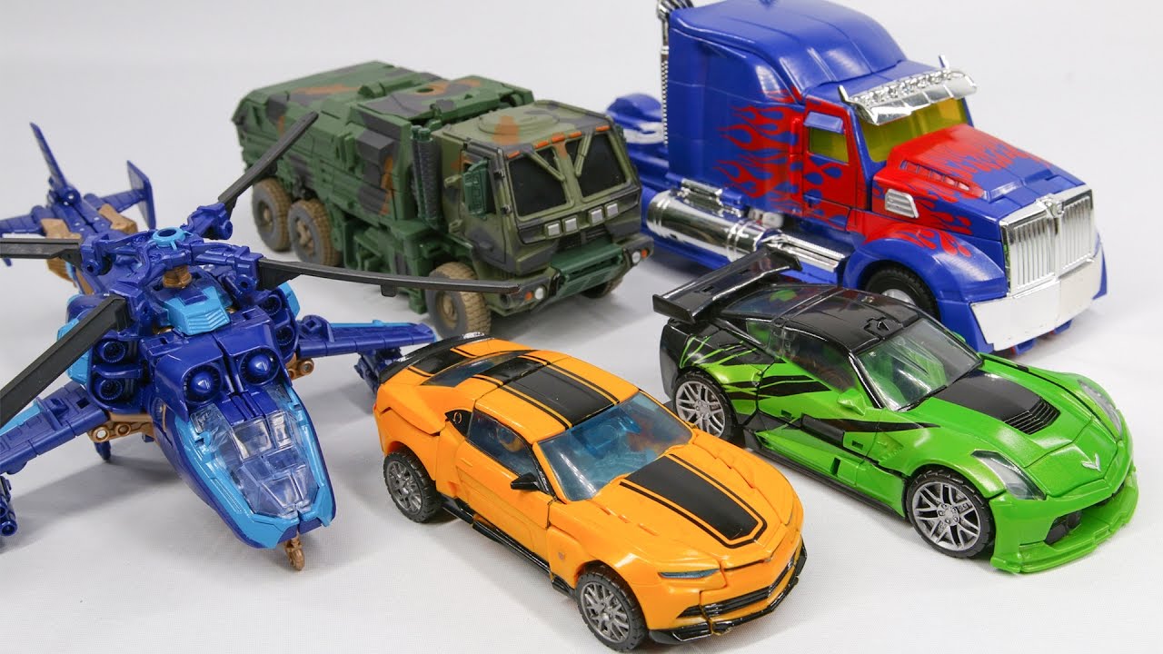 Transformers 4 Aoe Helicopter Drift Optimus Prime Bumblebee Crosshairs Hound Vehicle Car Toys Youtube
