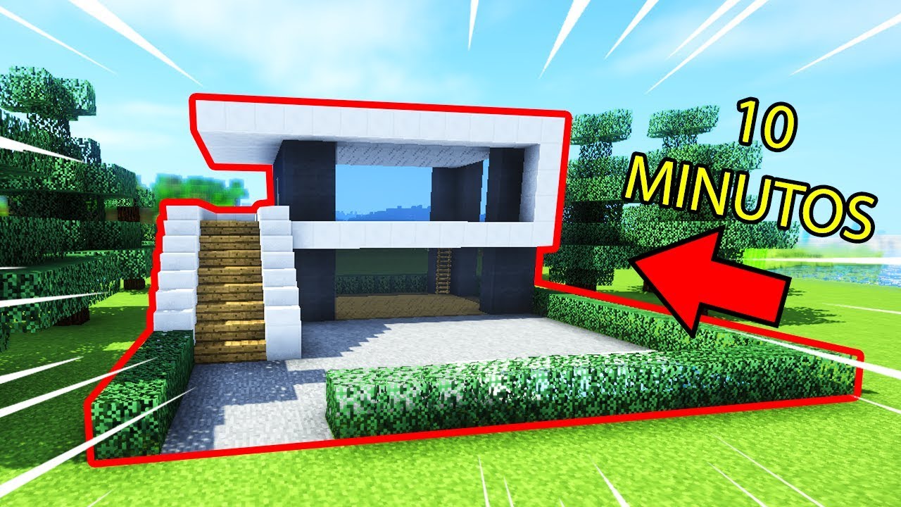 construindo uma casa moderna top no minecraft #minecraft #foryoupage #