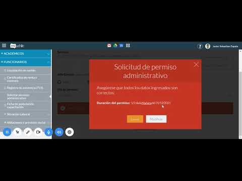 cómo pedir permiso administrativo en el portal mi.uchile