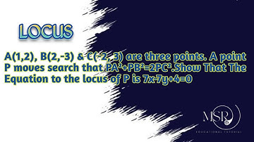 A(1,2),B(2,-3)C(-2,3) three points. A point P moves that PA²+PB²=2PC²Show that Equation is 7x-7y+4=0
