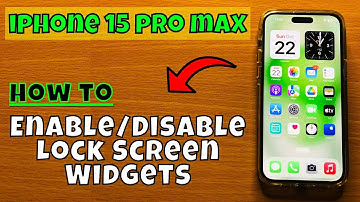 How to Enable/Disable Lock Screen Widgets iPhone 15 Pro Max