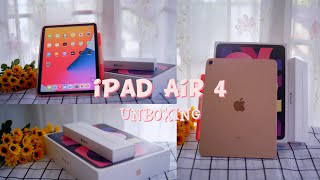 iPad Air4 (Rose Gold) & Apple Pencil Unboxing : แกะกล่องiPad สั่งออนไลน์ราคานักศึกษา 🧸✨
