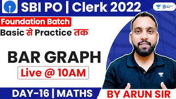 SBI PO & CLERK 2022 | Bar Graph - Data Interpretation By Arun Sir | Maths By Arun Sir | Day 16
