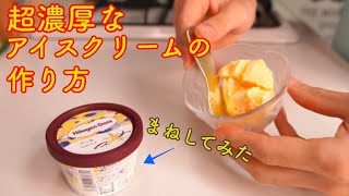 【アイスクリーム】ハーゲンダッツみたいなリッチなアイスの作り方(How to make rich ice cream like Häagen-Dazs)(難易度★)