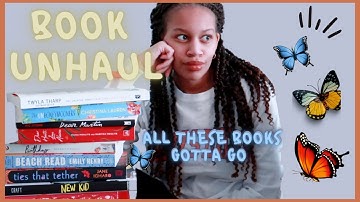 Unhaul 40+ books with me | Books that GOTTA GO| Cleaning out my Bookshelf |