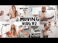 MOVING VLOG #2 | huge 1st apartment haul, first grocery haul, kitchen organization, cleaning + more!