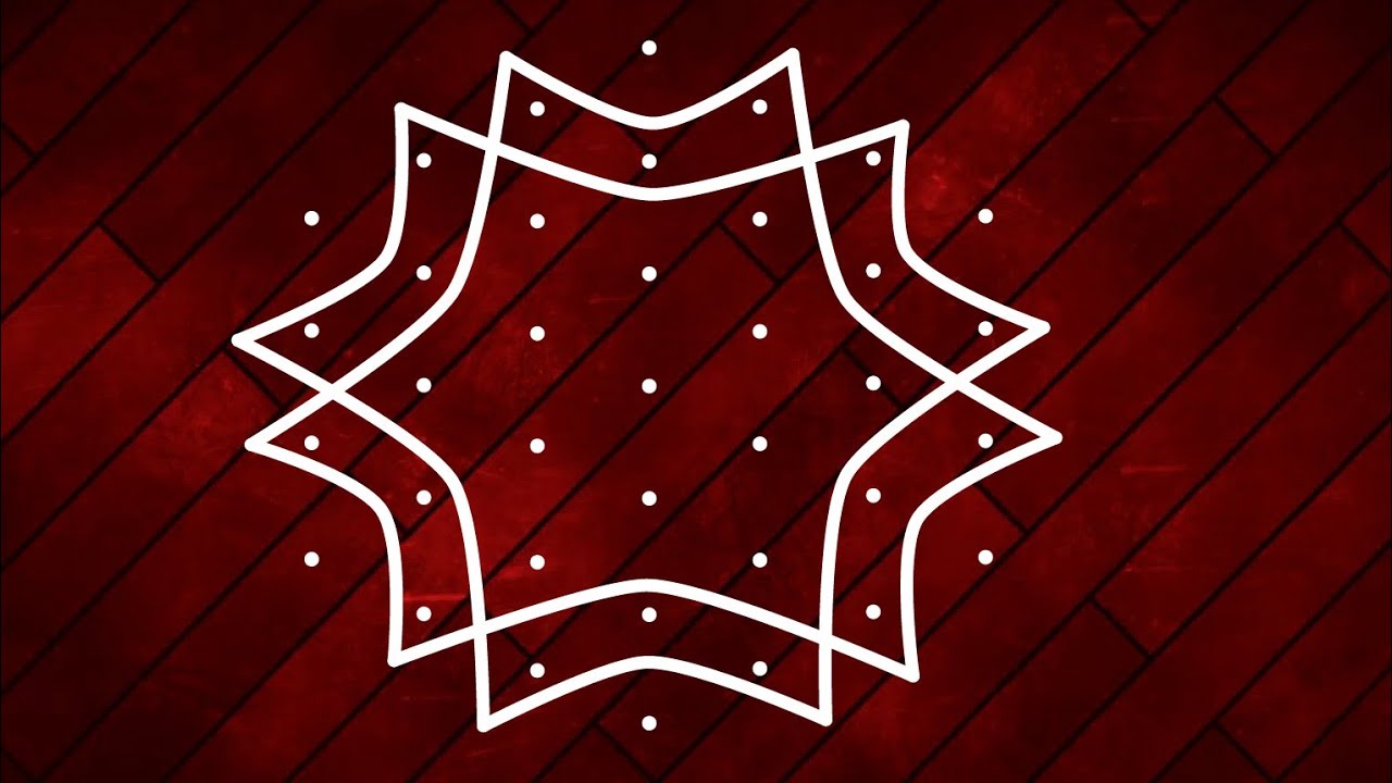 purattasi month Special Rangoli with 7 to 4 Dots, Easy Muggulu Designs, Kolangal,  Simple Kolam