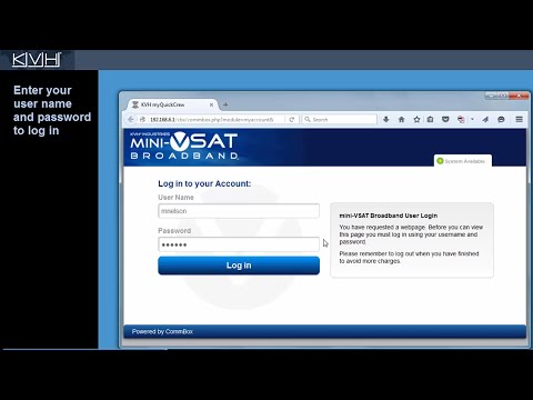 mini-VSAT Broadband 2.0 Crew Configuration: Accessing the Internet on a Computer