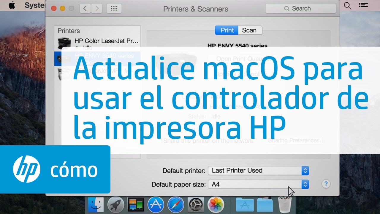 Actualizar Mac OS X para usar el controlador de impresora HP | Impresoras HP  | HP - YouTube