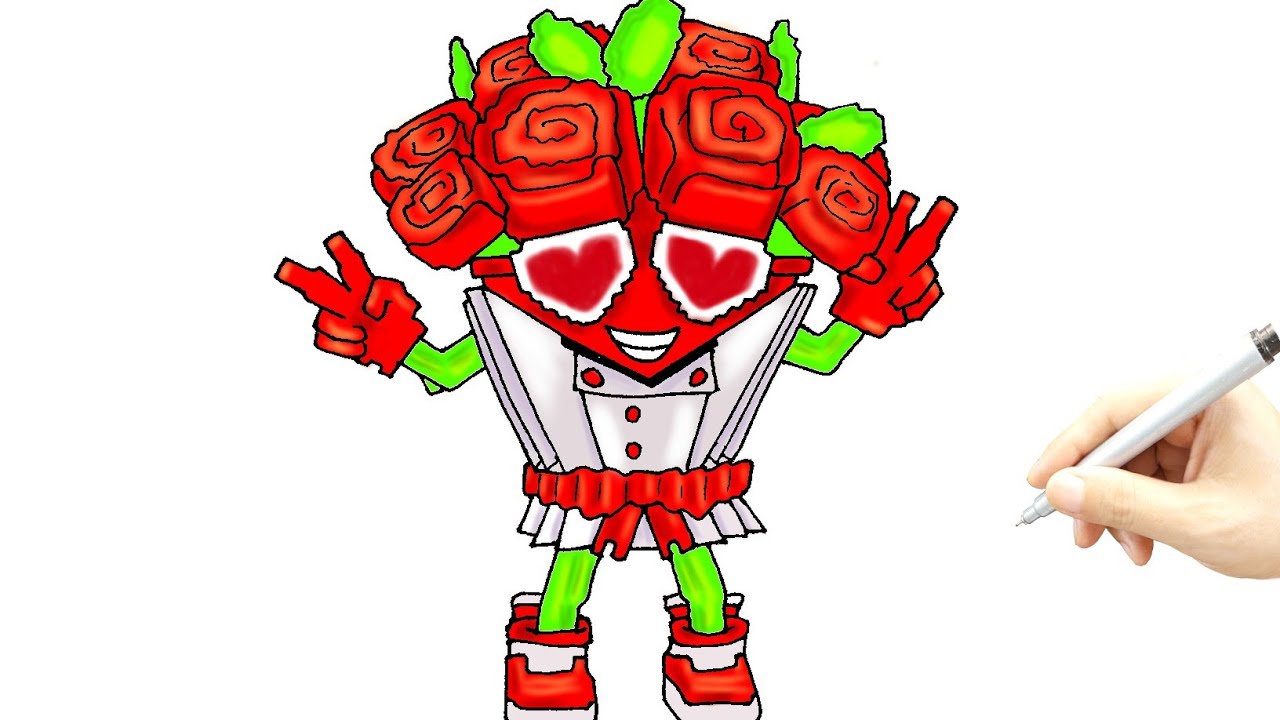 How to draw lovin rose steal a brainrot