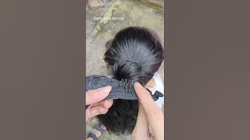 Cách cột tóc đuôi ngựa tóc giả đẹp #toccot