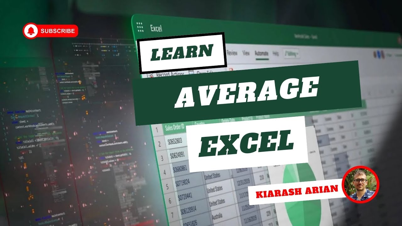 AVERAGE Function in Microsoft Excel: Simplify Your Data Analysis - YouTube