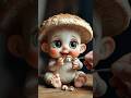 “Cute Mushroom Baby ASMR 🍄👶 | Ultra Realistic Kawaii Food Eating”