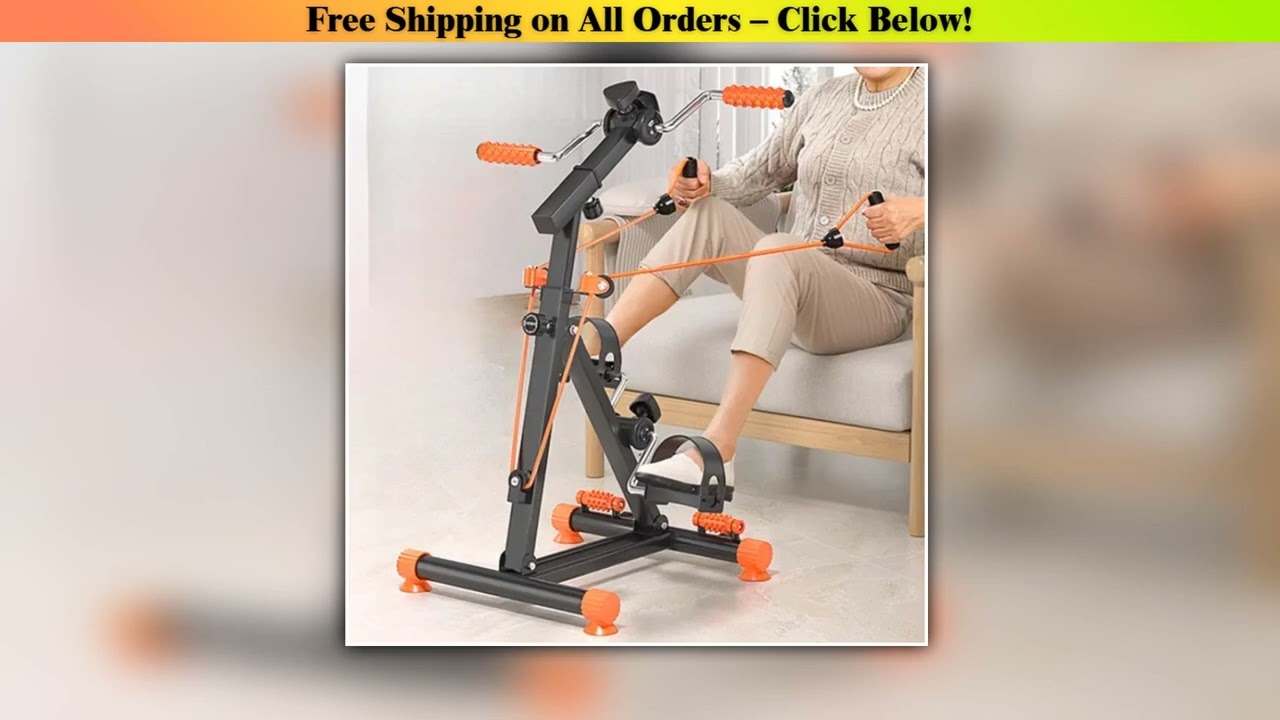4-in-1 Upper and Lower Limb Pedal Exercise Bike Massage and Stretch Cycling Stepper Pedal
