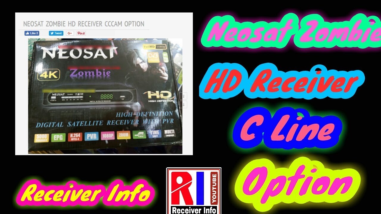 NEOSAT ZOMBIE HD RECEIVER CCCAM OPTION