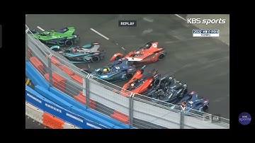 Formula E Seoul 2022 big crash | Seoul E-Prix pileup