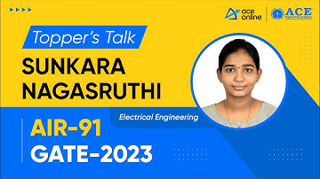 GATE 2023 Toppers | Sunkara Nagasruthi (EEE) AIR- 91 | Topper