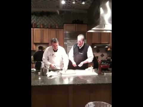 Bill cooks with the chef