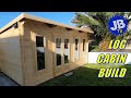 Building my log cabin workshop   dunster house terminator pent log cabin