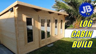Building my Log Cabin Workshop   Dunster House Terminator Pent Log Cabin
