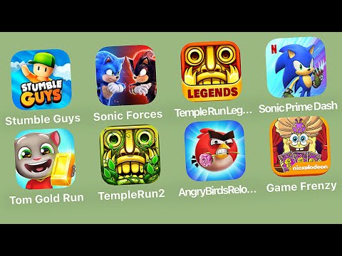 Stumble Guys,Sonic Forces,Temple Run Legends,Sonic Prime Dash,Talking Tom Gold Run,Temple Run 2 - YouTube