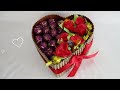 CAJA CORAZON de CARTÓN CORRUGADO para Regalo - Corazón de Cartón Caja para bombones flores Cartonaje