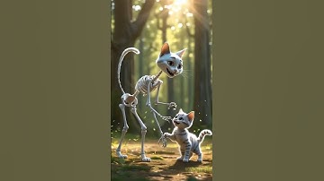 Sad story of cat and his kitten। lion kill cat। #ai #cat #lion #ytshorts