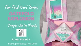 Gatefold Explosion Fun Fold with Stampin' Up! In the Grove