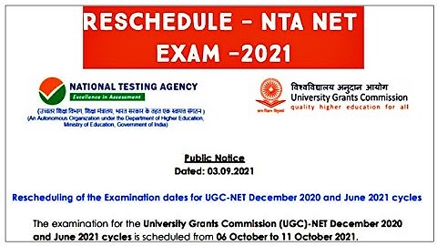|| NTA || NET- JRF exam Reschedule || 6th to 8th October 2021 and 17th to19 October 2021 || nk study