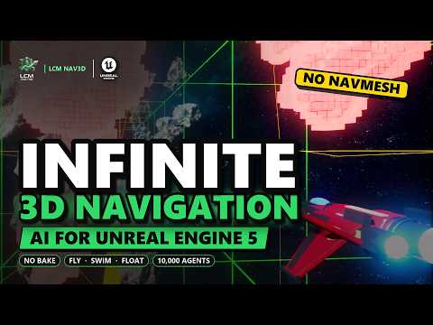 NextGen Infinite 3D Pathfinding in Unreal Engine 5  - 10,000 Flying AI Agents Thinks in 3D