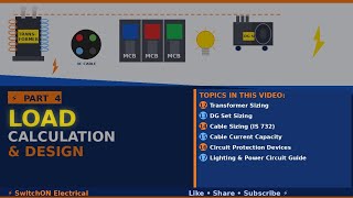⚡ Load Calculation & Design Part 4|Transformer, DG, Cable Sizing & Protection|#electricalengineering