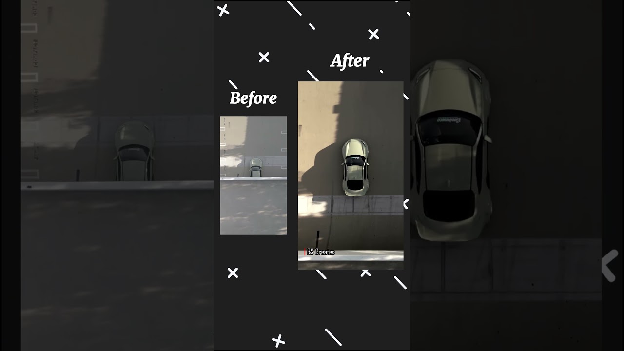 Porsche Edit Before vs After #4kedit #rscreates #porsche #caredits