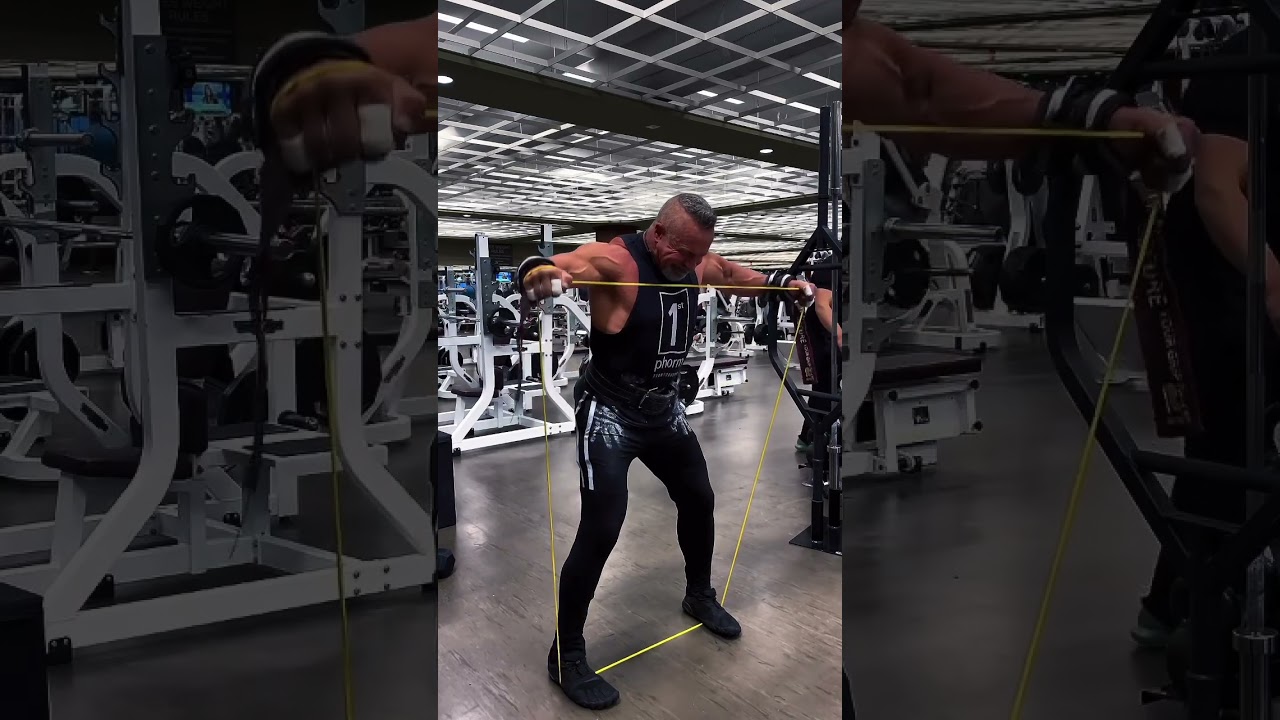 Side laterals, using a resistance band is a very effective way to work your shoulders from two angle