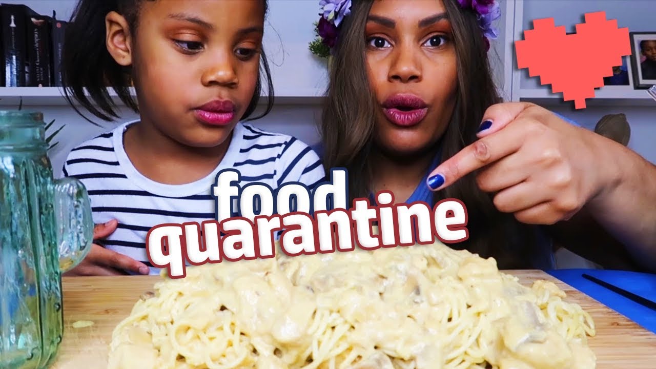 CREAMY CURRY CHICKEN PASTA MUKBANG┃repas de confinement