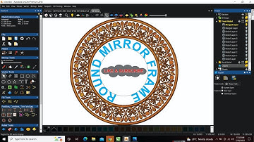 3d mirror design | how to make round mirror 3d design #3ddesign #artcam #3ddesign #cnc